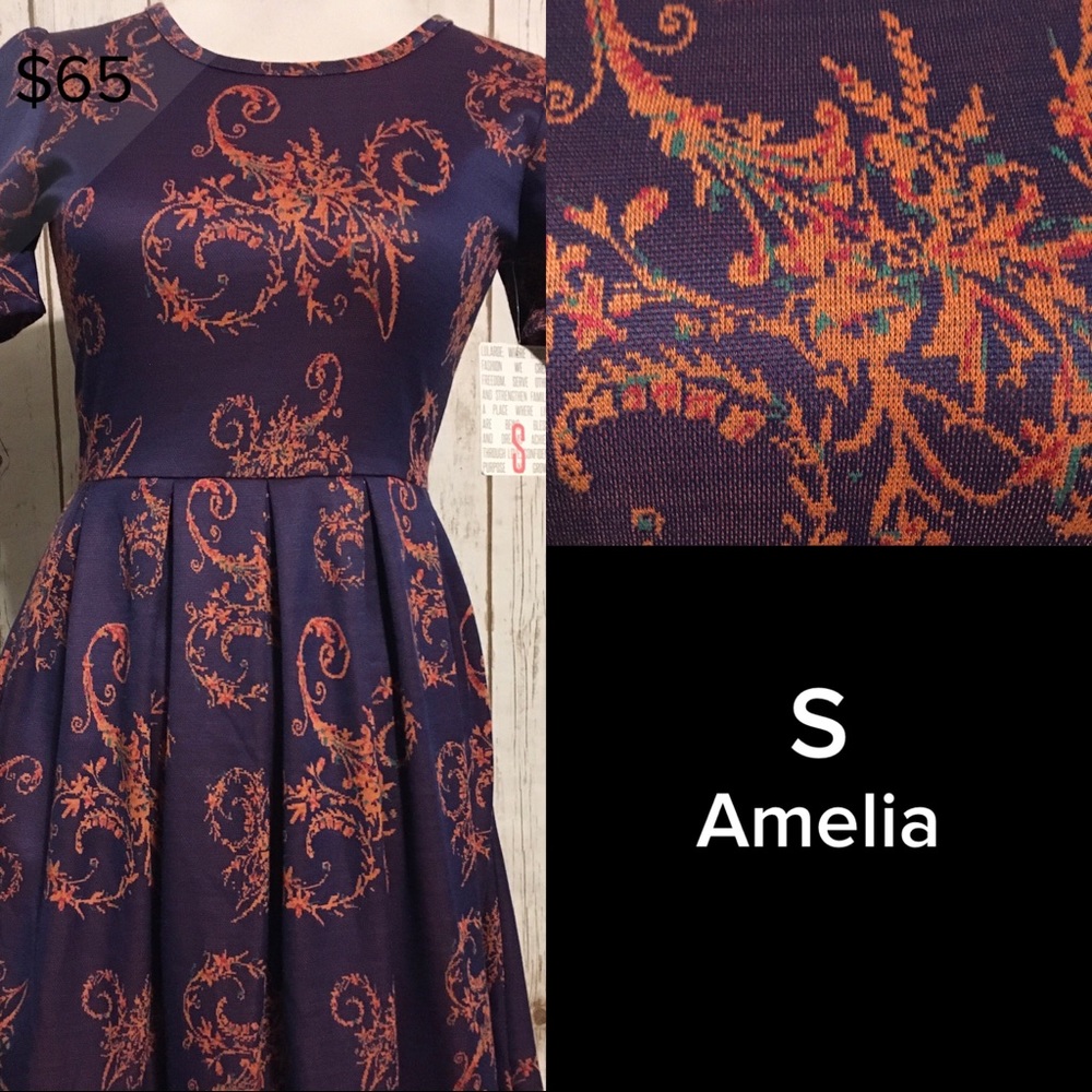 Solid Floral Print Amelia